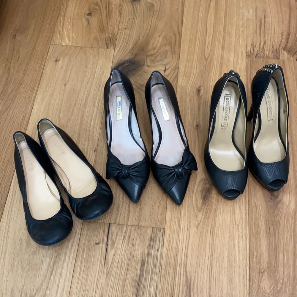 Leather flats and pumps